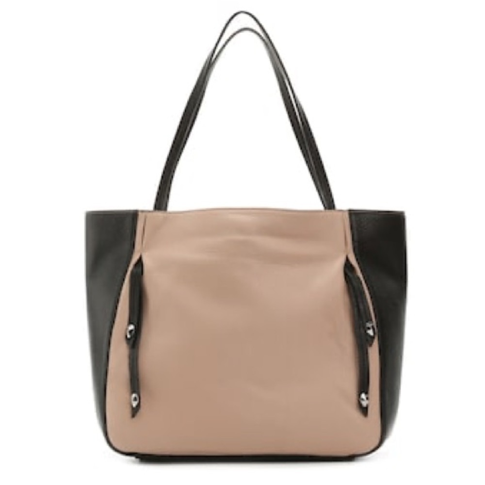 Perlina Cruise Leather Beige/Black Tote